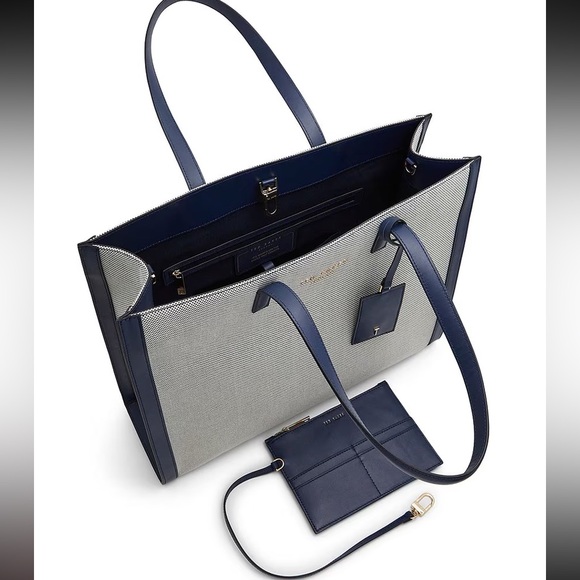 💝💝💝 Ted Baker London Grey Canvas Grace Large Tote Bag 💝💝💝 - Picture 2 of 11